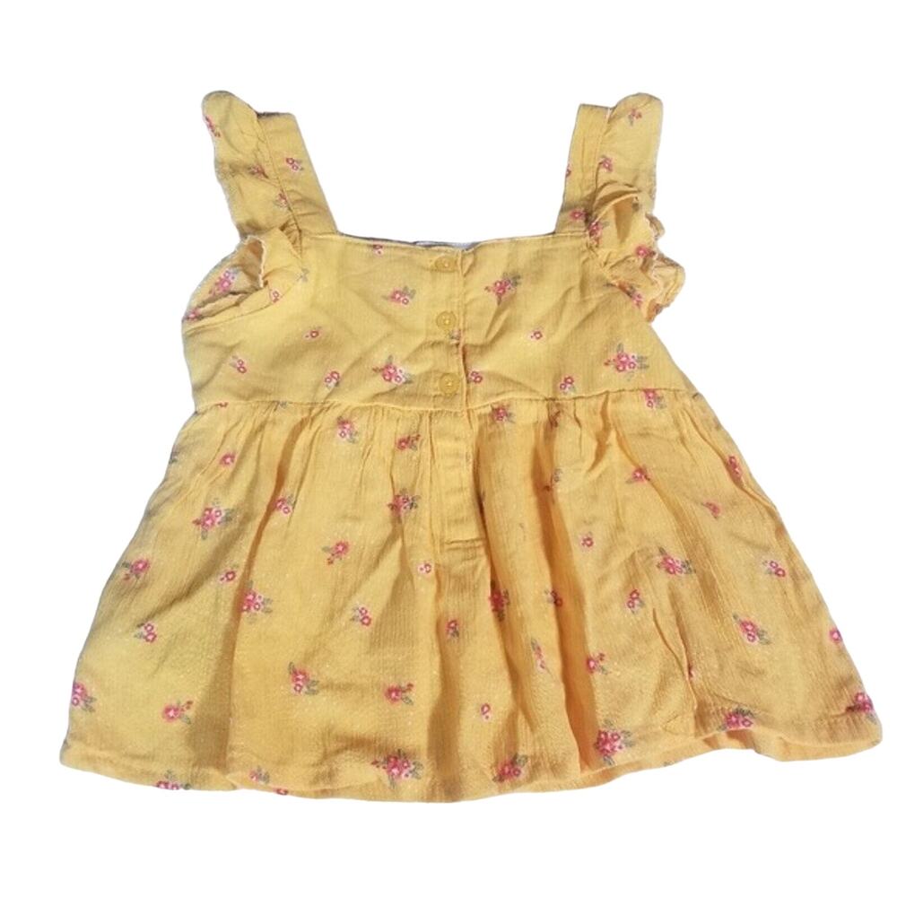 Penelope Mack Girls Size 5 Sleeveless Blouse Top Shirt Yellow Floral Flowy NWT